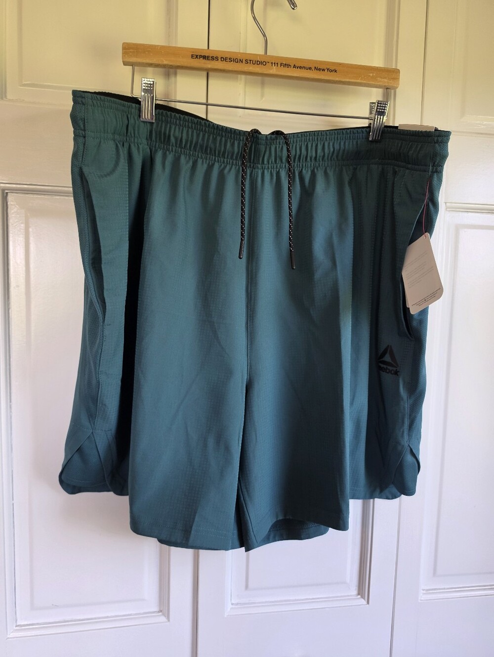 NEW REEBOK Athletic Pace Breaker Woven Shorts 7" Inseam Pockets 3XL Balsam